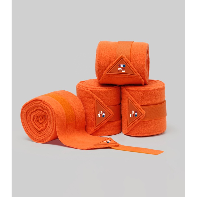 Horse Polo Fleece Bandages Orange