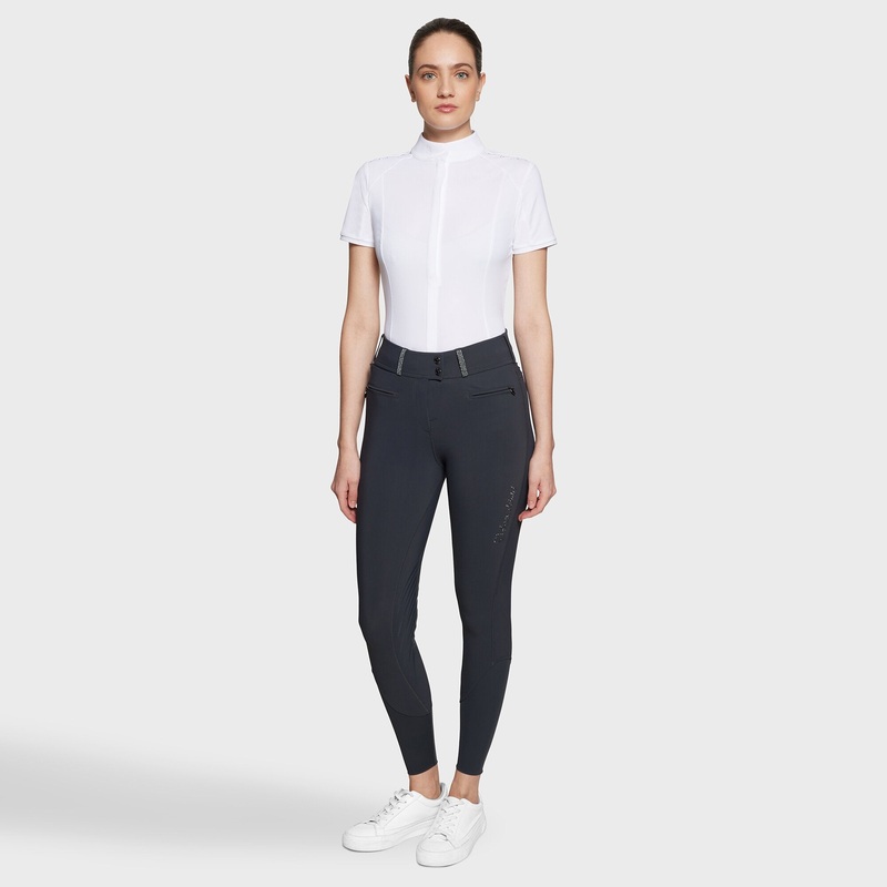 Ladies Clara Nova Breeches | High Rise | Knee Grip | Anthracite