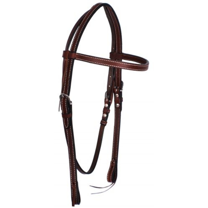 #74081: Showman Browband Leather Headstall