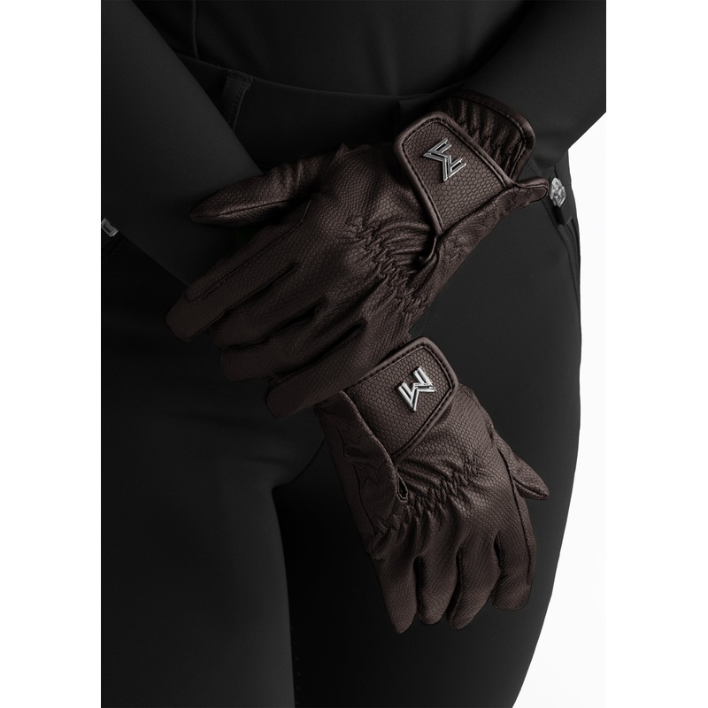 Emblem Riding Gloves (Chocolate)