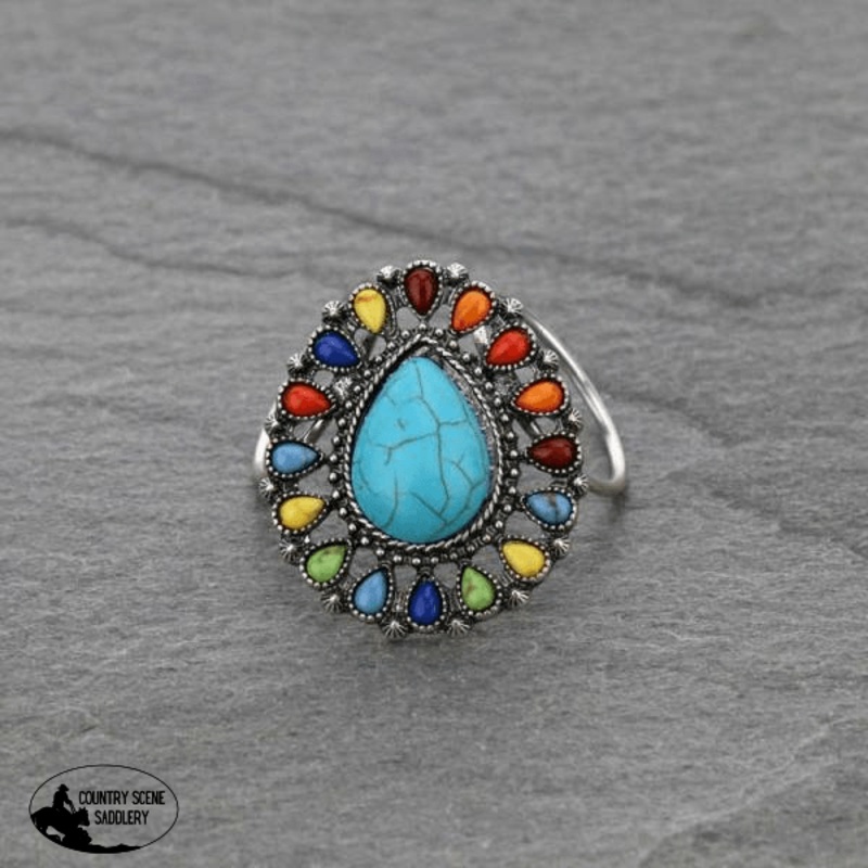 0007 – Western Style Stone Scarf Slide