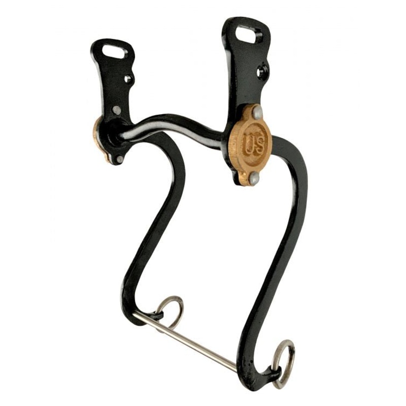 Showman Black steel cavalry style bit with “US” on the 9