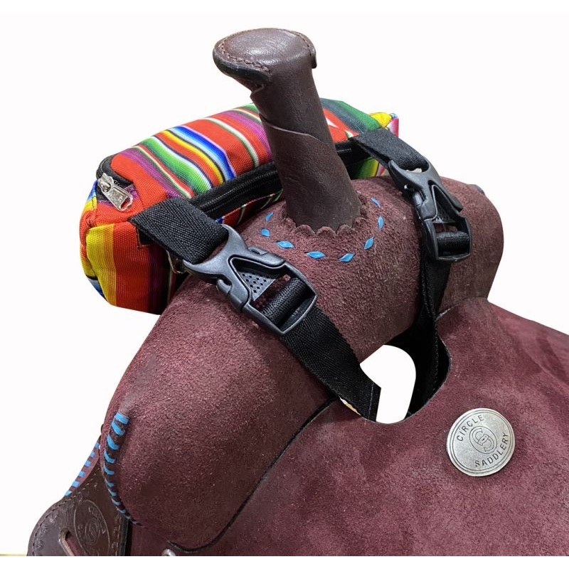 Showman   Serape Print Insulated Nylon Saddle Pouch