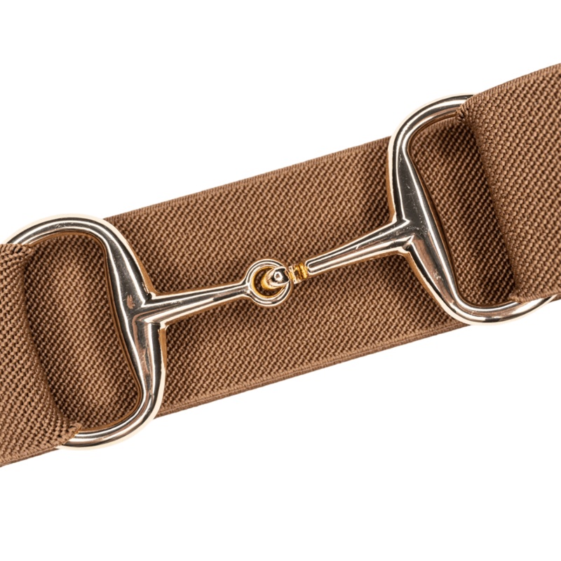 Toffee – 1.5″ Gold Snaffle Equestrian Elastic Belt