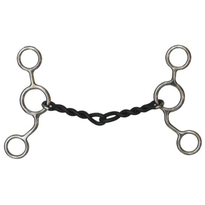 #18170: Showman stainless steel JR Cow-horse bit with 5″ shanks