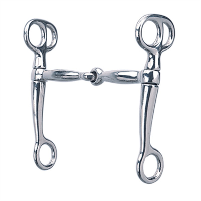 Weaver Leather Bit, Nickel Plated 5” Snaffle Tom Thumb, 6”Cheek