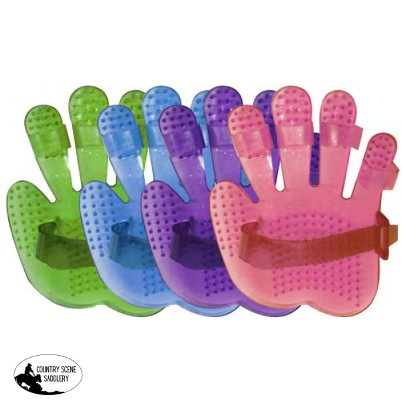 Showman Adjustable Rubber Curry Mit.