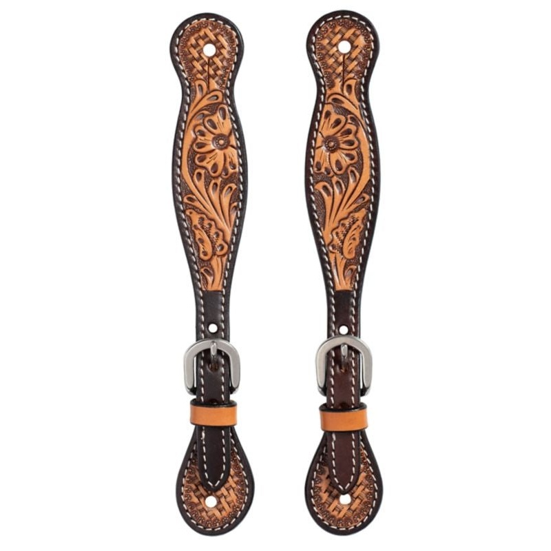 Weaver Ladies Floral Tooled Spur Strap