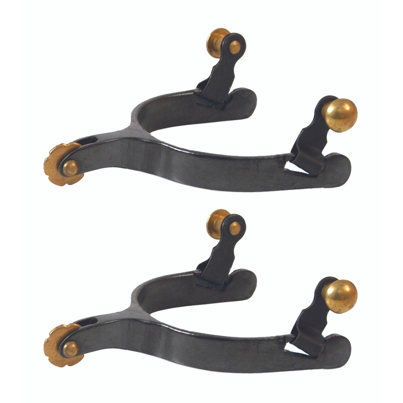 Black Steel Short Shank Roping Spurs