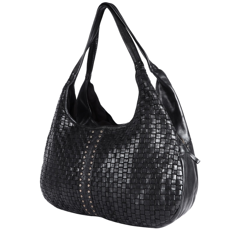 Spaghetti Western Swc189Blk Tote Vintage Handmade Drum Dyed Genuine European Cowhide Leather Women Bag WesternHandbagPurse