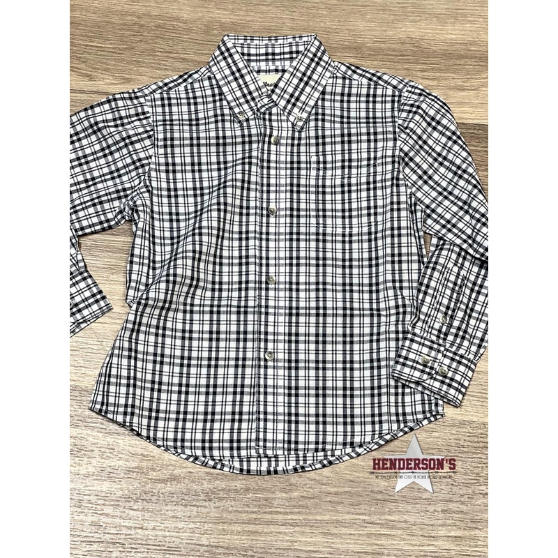 Boy’s Riata Plaid ~ Black & White