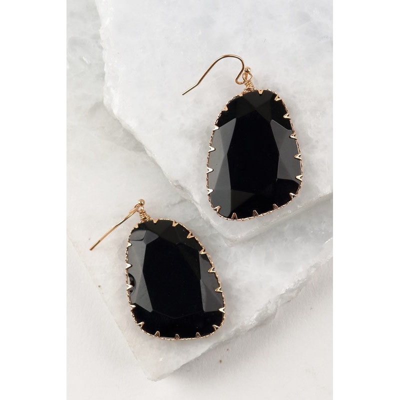 Cat Eye natural stone drop earrings