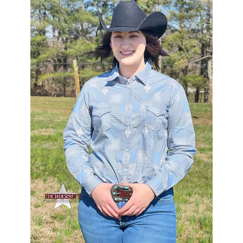 Ladies Rough Stock Plaid ~ Grey~ Only 2XL