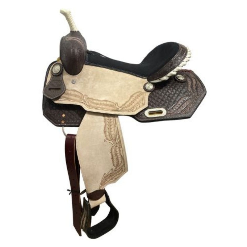 Double T PrariePlume Barrel Racer Saddle – 16 Inch