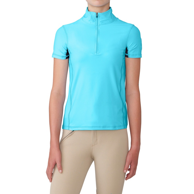 Kids’ Altitude Sun Shirt Short Sleeve – Aqua/Navy