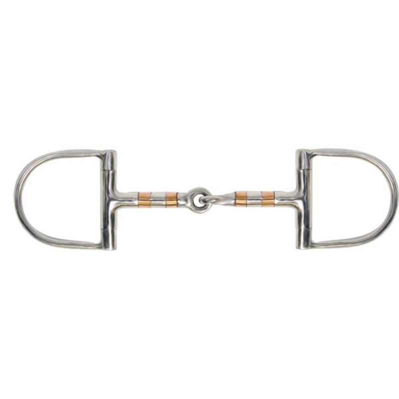 #46300: Showman Stainless Steel racing D-ring style bit with 3″D cheeks