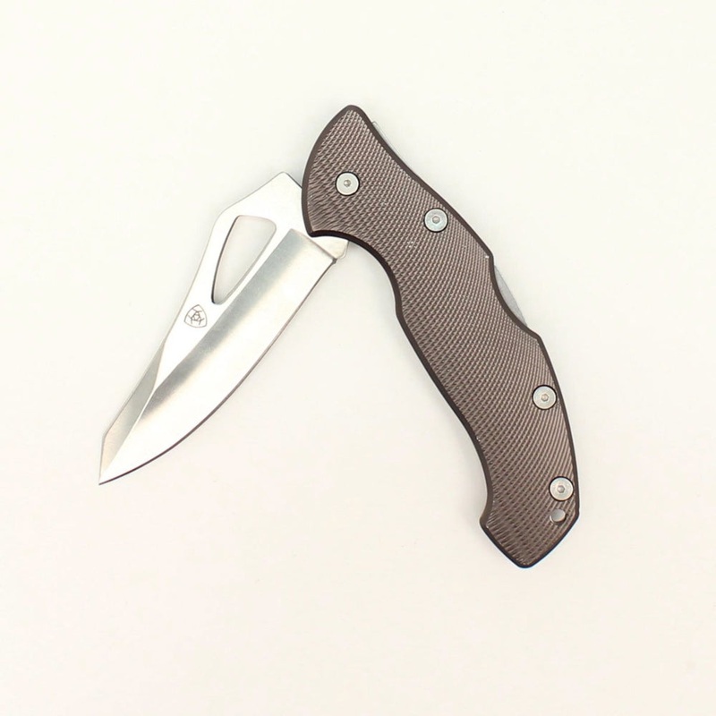 A710010406 Ariat Folding Plain Blade Knife – Grey