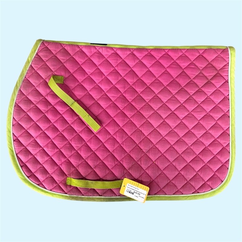 Dover Quilted All Purpose Saddle Pad in Pink/Lime