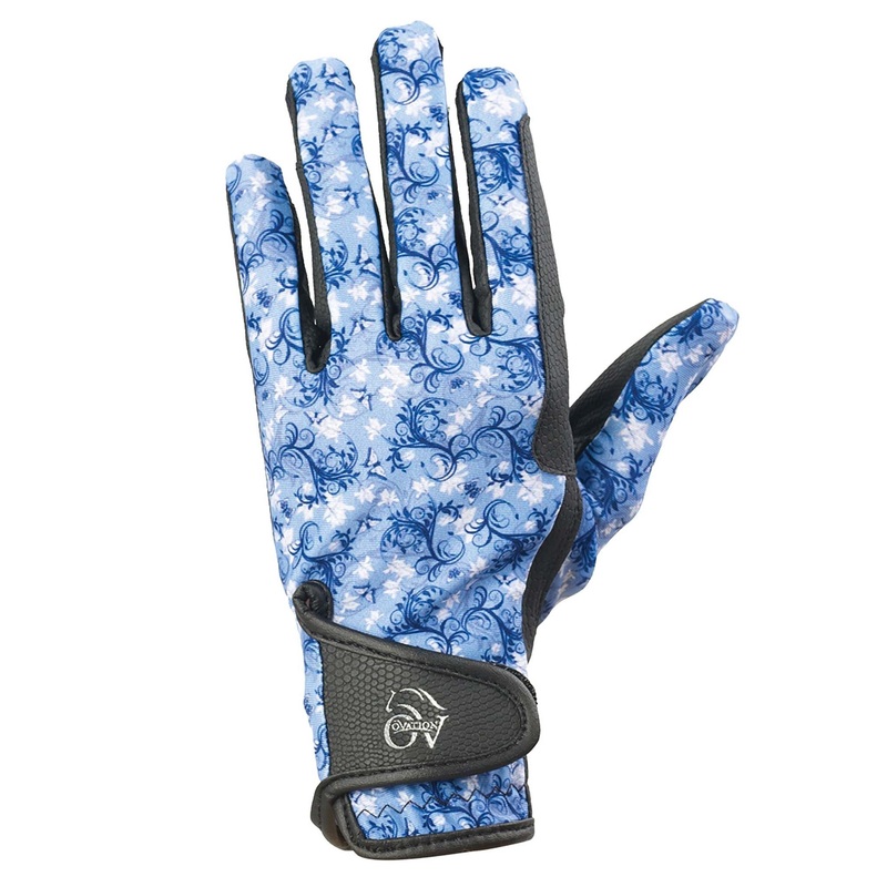 Women’s PerformerZ Riding Gloves – Secret Garden Blue