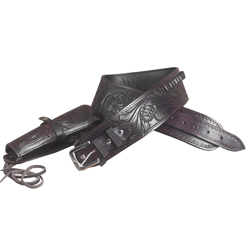 36 In Hilason Western Right Hand Gun Holster Rig 44/45 Cal Leather Cowboy