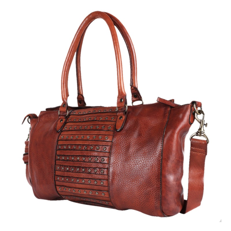 Spaghetti Western Swc185Cg Tote Vintage Handmade Drum Dyed Genuine European Cowhide Leather Women Bag WesternHandbagPurse