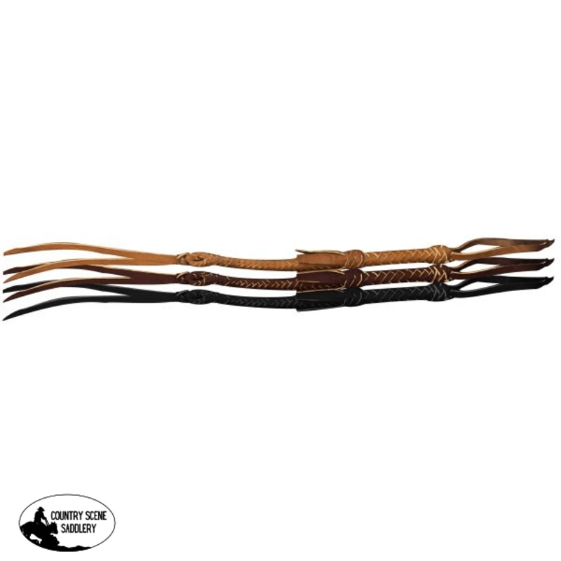 6650 Leather braided riding quirt with wrist loop