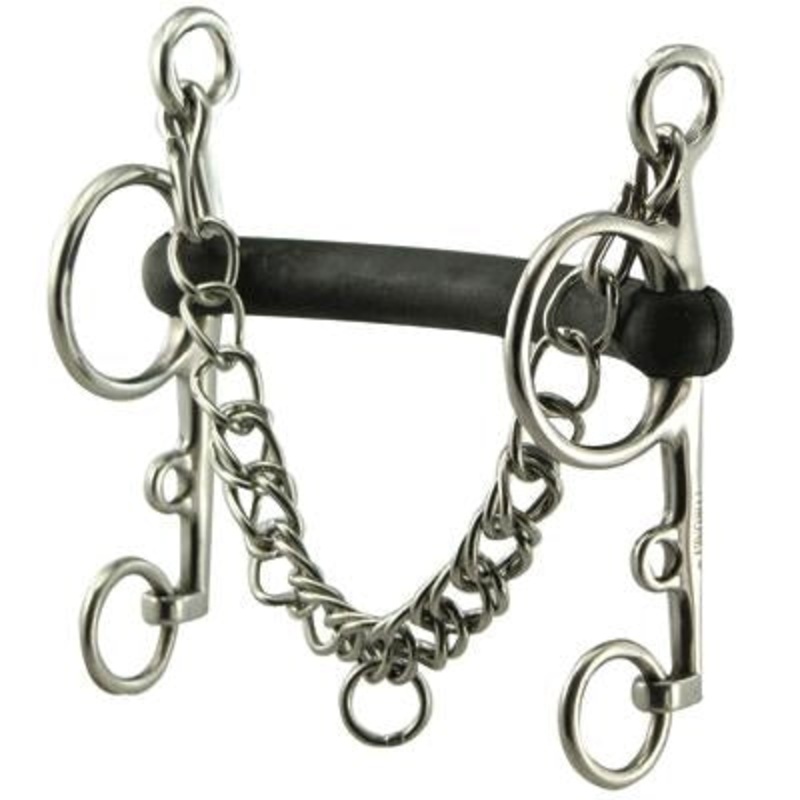 Coronet Hard Rubber Mullen Mouth Pelham Bit