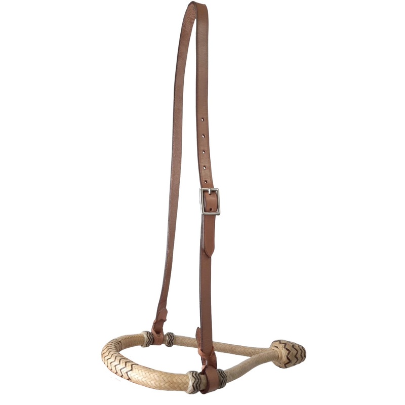 Tahoe 5/8″ Natural Rawhide Braided Bosal with Rawhide Core & Leather Hanger Versatile Horse Training Gear with Classic Design & Comfortable Fit Brown / Tan