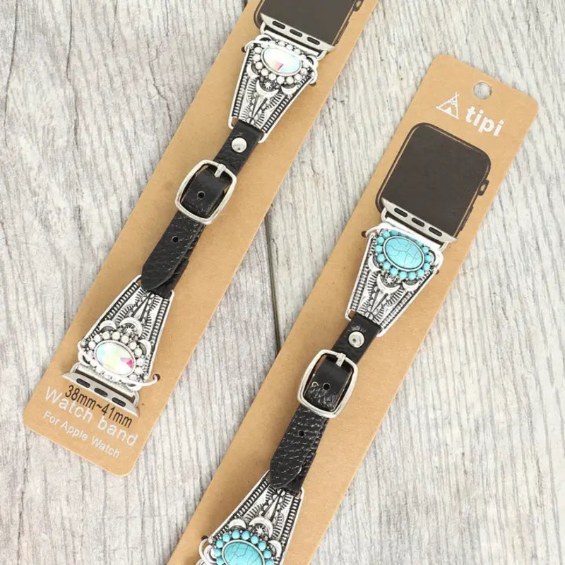 Western Floral Jeweled Concho Apple Watch Band