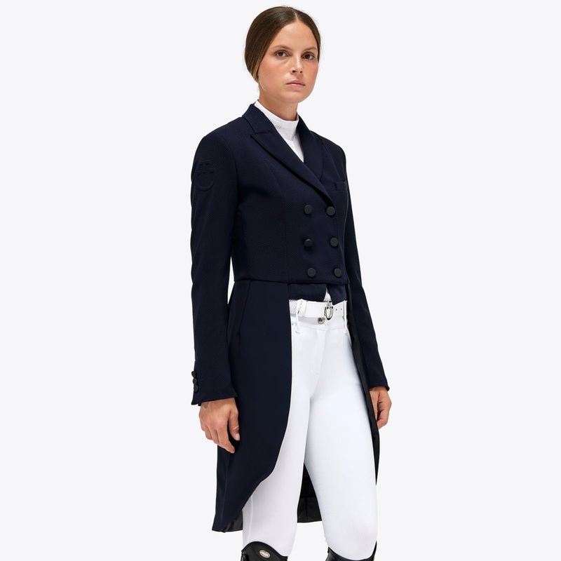 Womens CT Perforated Jersey Dressage Tailcoat – Dark Navy