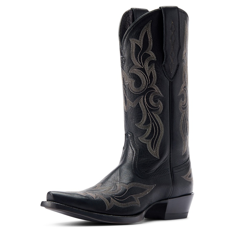 10044501 Ariat Women’s Jennings StretchFit Western Boot – Black Deertan