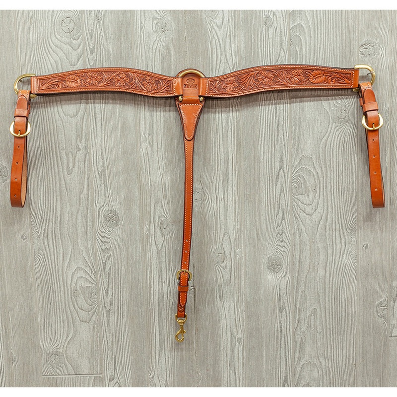 Bc breast collar with brass hardware