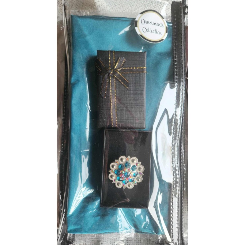 Wild Rags Show Scarves and Rhinestone Slide Set