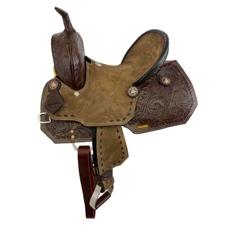 10 Double T Youth Hard Seat Barrel style saddle