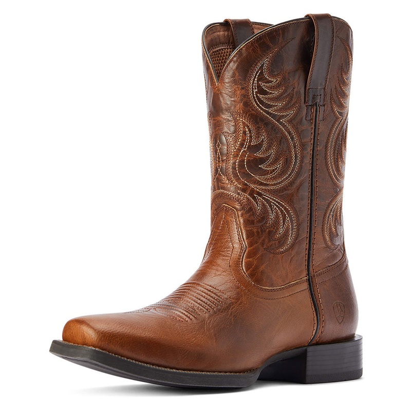 10042399 Ariat Men’s Sport Boss Man Cowboy Boot – Rich Cognac