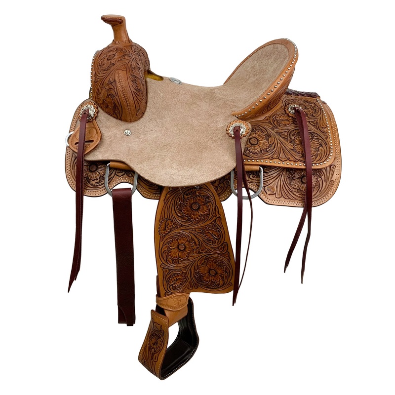 13″ Double T Rustler’s Rose Roper Style Saddle