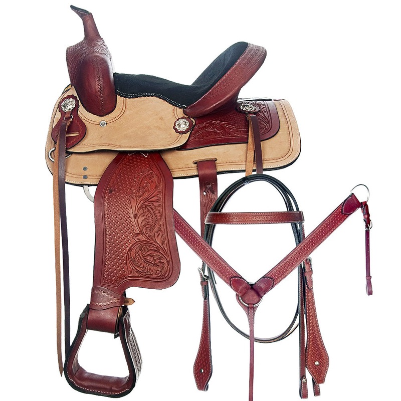 13 In Western Horse Saddle Barrel Racing Trail Child Youth Leather Tack