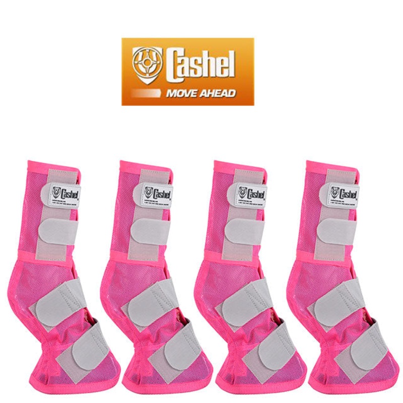 4 Pack Cashel Fly  Horse Leg Guard Cool Mesh Boots Pink
