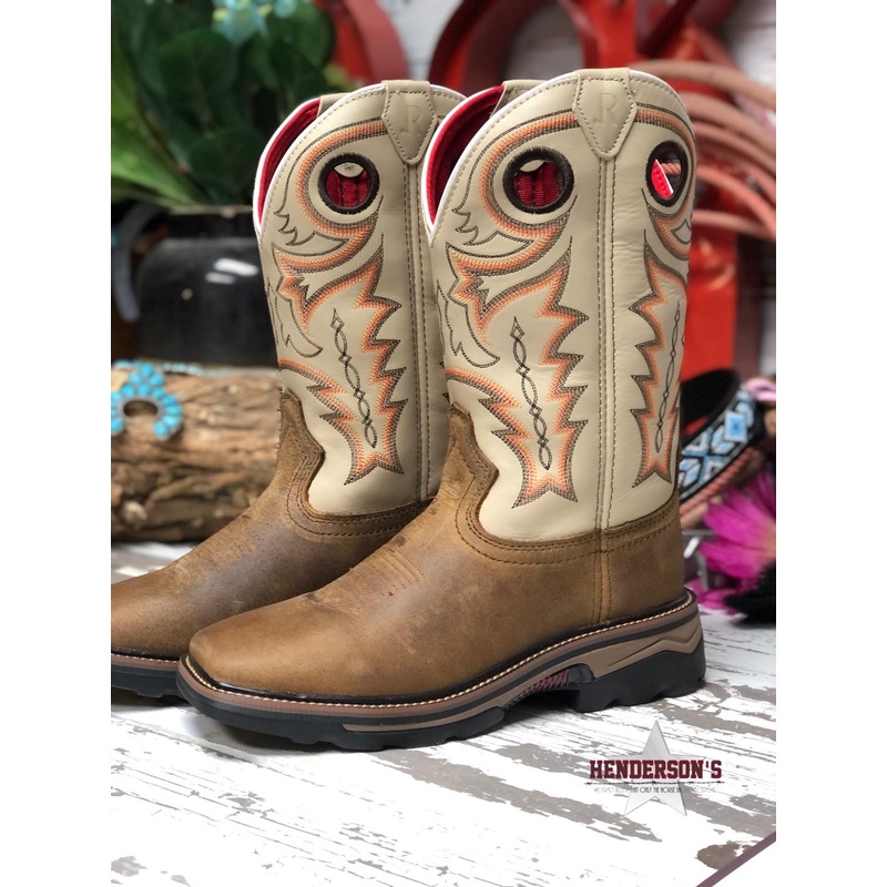 Chestnut Distressed Buffalo Work Boots