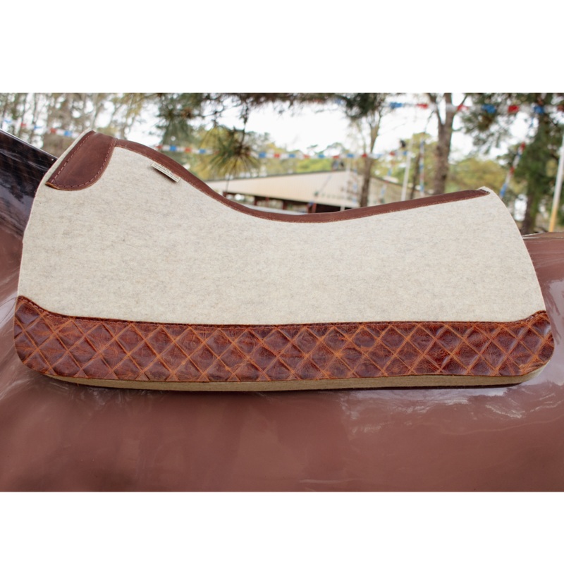 5 Star 30 x 30 Natural All Around Wool Saddle Pad with WITHER RELIEF