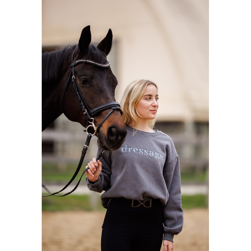 “DRESSAGE” Sweatshirt – Grey w/Blue Ombre