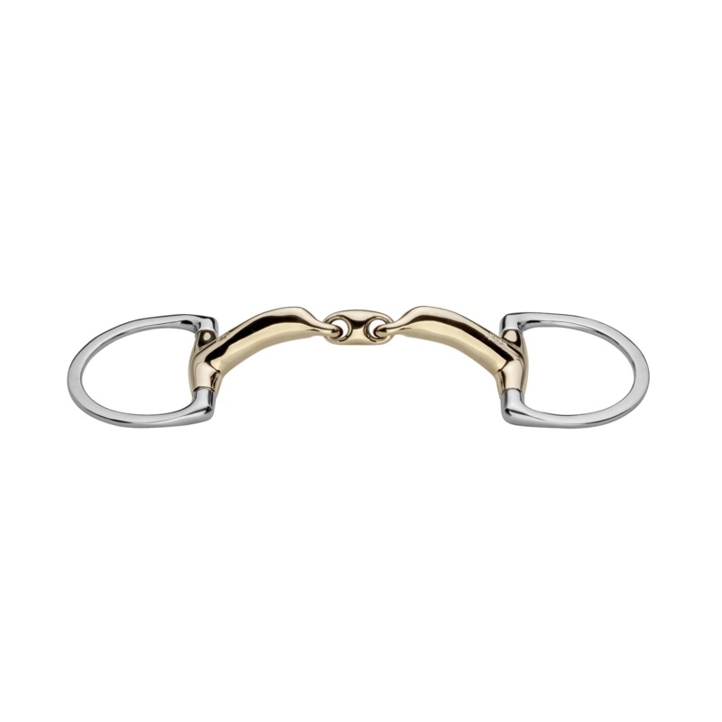 Herm Sprenger Novocontact Eggbutt with D Shaped Rings Sensogan Double Jointed Snaffle