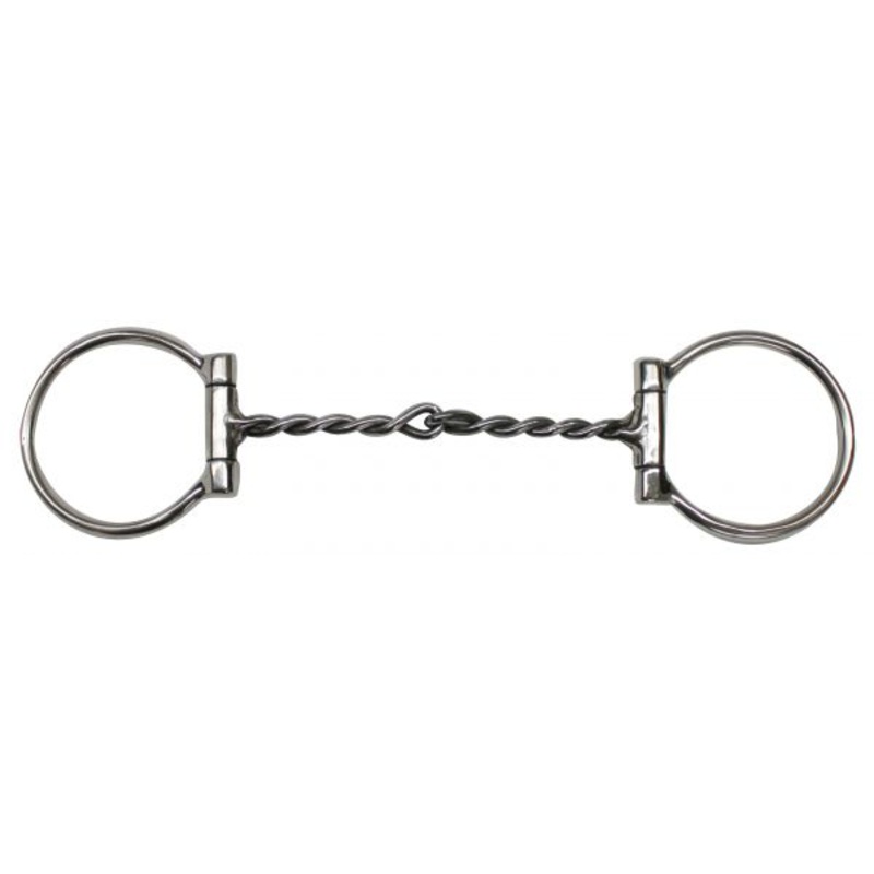 #46340: Showman Stainless Steel D-Ring with 5″ Broken, Twisted Mouth