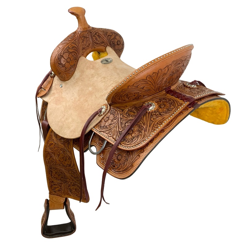 Double T Rustler’s Rose Roper Style Saddle – 16 Inch