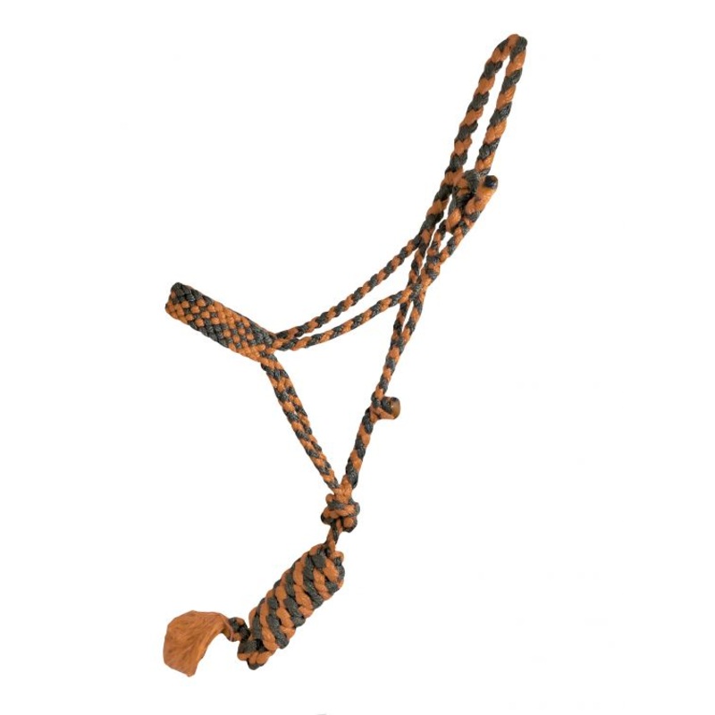 Showman Braided Mule Tape Halter – orange
