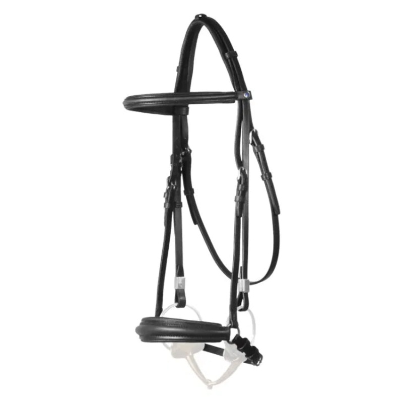 Stubben Leitrim Hanoverian Noseband with Slide/Lock Snaffle Bridle