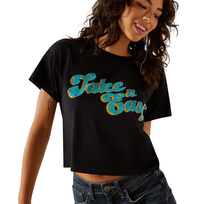 10060388 Ariat Women’s Take It Easy Short Sleeve T-Shirt – Black