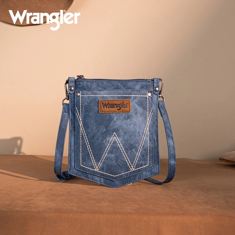 Wrangler “W” Stitch Denim Pocket Crossbody ~ Jean