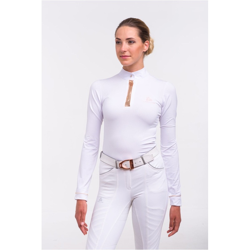 Womens Long Sleeve Show Shirt Rose Gold