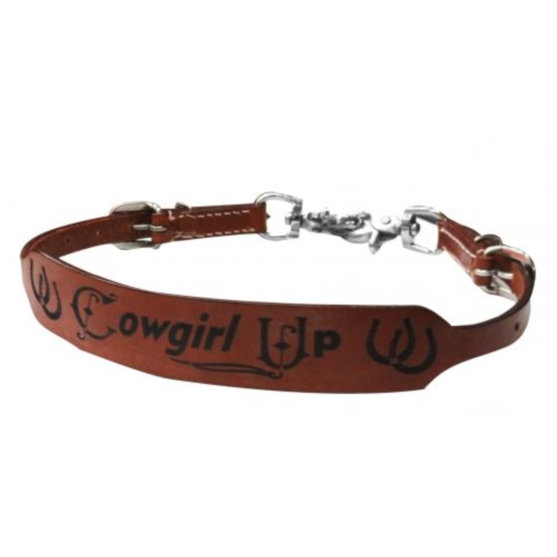 #176301: Showman ” Cowgirl Up”branded wither strap